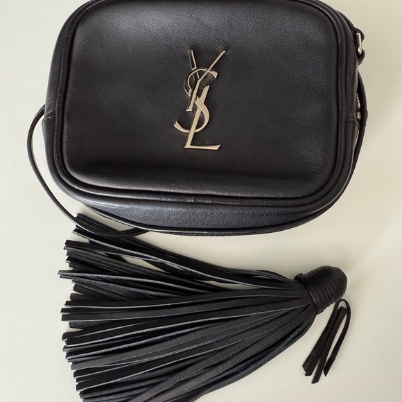 YSL Black Crossbody Blogger Bag with Tassel and Silver Hardware - Picture 1 of 8